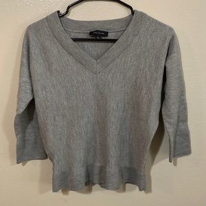 Ann Taylor Crop Vneck Soft Sweater